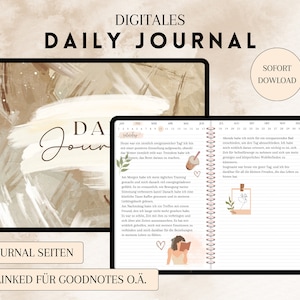 Digitales tägliches Journal, Digitales Journal, Tagesjournal, Goodnotes-Journal, Digitales Tagebuch, iPad Journal, Journal pdf deutsch