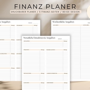 Digital Budget Planner German, Budget Planner to Print, Household Book, Monthly Budget, Financial Planner, Instant Download PDF