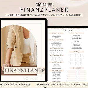 Digital finansiell planerare, digital budgetplanerare, finansiell planerare (tyska), hushållsplanerare, Goodnotes finansplanerare