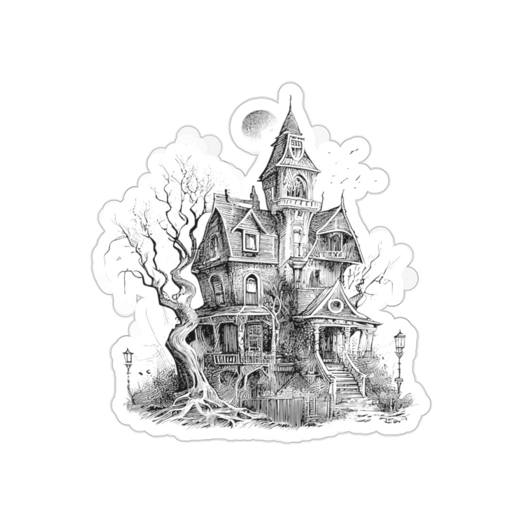 Haunted House Stickers - Etsy