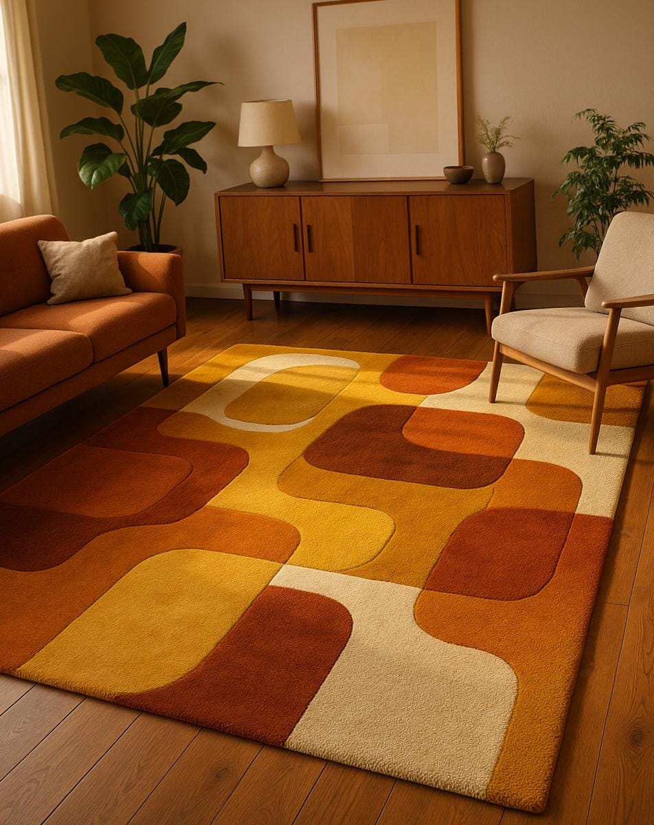 Mid century rug - Etsy 日本