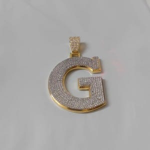 Colgante de moissanita para hombre personalizable / 2,9 cts de moissanita auténtica, estilo hip hop / Joyería personalizada / Regalo de cumpleaños / Colgante personalizado