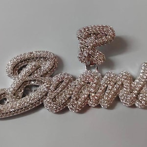 Custom Iced-Out Name Pendant - 2.30ct Moissanite, Gold Plated Silver, Gift for Him & Her