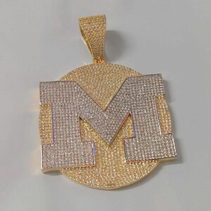 Colgante de moissanita auténtica, colgante personalizable con "NOMBRE" de 4 quilates para hombre, dije personalizado, colgante de hip hop, colgante de moissanita, regalo de cumpleaños. Plata