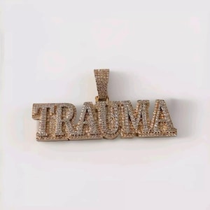 Colgante de moissanita auténtica para hombre / Colgante "NOMBRE" personalizable de 3 ct / Collar con dije de hip hop / Regalo de joyería para ocasiones especiales