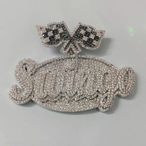 Colgante de moissanita real/Colgante de "NOMBRE" personalizable para hombre de 5 ct/Amuleto personalizado/Colgante de hip hop/Colgante de moissanita/Regalo de cumpleaños