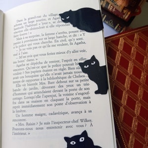 Magnetic black cat bookmarks image 5