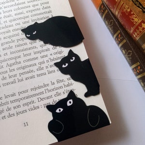 Magnetic black cat bookmarks Lot 2