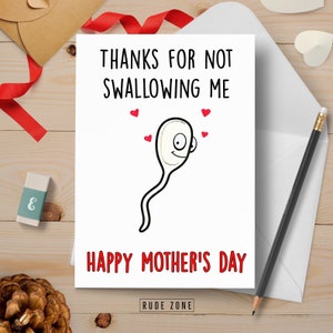 Funny Rude Mothers Day Card, Sarcastic Cheeky Greetings for Mom, Personalized Mothers Day Gift Grandma