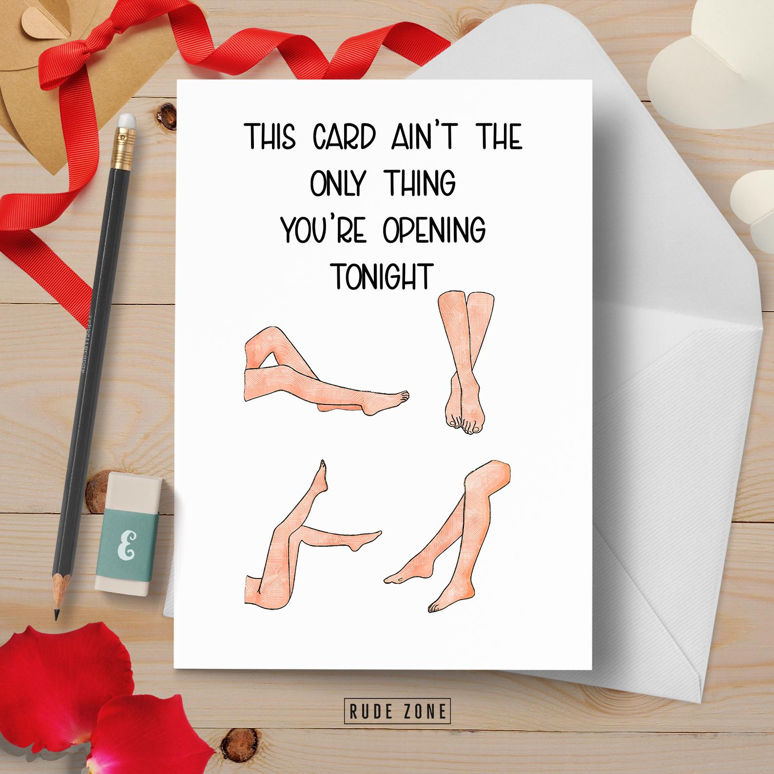 Funny Naughty Greeting Card | Not The Only Thing You're Opening Tonight | Unique, Birthday Card Fathers Day Card Boyfriend