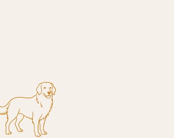 Notitiekaart Golden Retriever: afdrukbaar (digitale download)