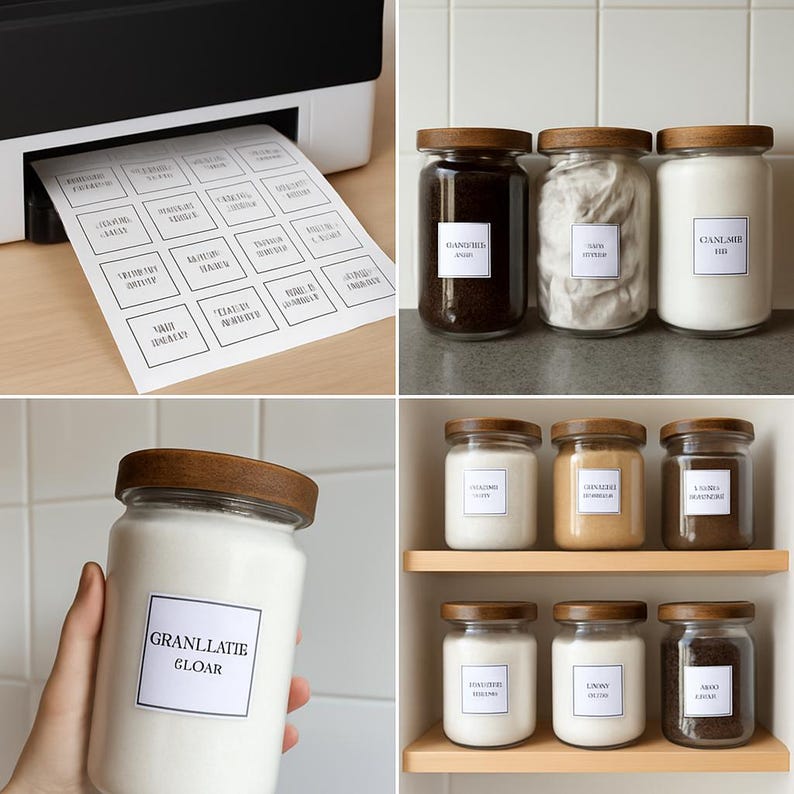Kitchen Tags Editable Pantry Label Template – Canva Kitchen Pantry Organization ...