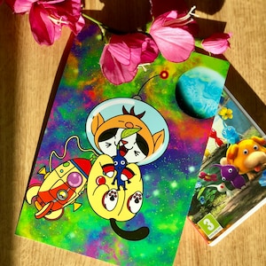 Illustration Capitaine Olimar A5, illustration Pikmin, carte postale Pikmin, affiche Pikmin
