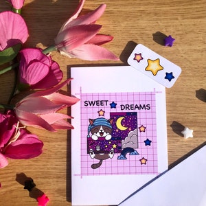 Blank card, card for any occasion, postcard, greeting card, purple card, card to fill, positive message card
