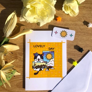 Blank card, card for any occasion, postcard, greeting card, yellow card, card to fill in, positive card
