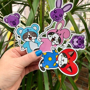 Stickers BT21, stickers BTS, autocollant Koya, Cooky, Chimmy, Tata, Shooky, Mang, RJ, stickers K-pop, papeterie ARMY