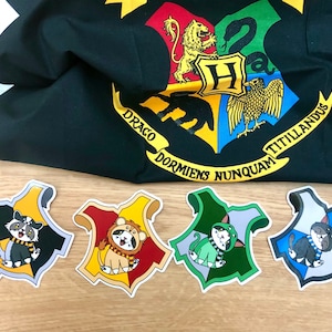 Stickers Maisons de Poudlard, papeterie Harry Potter, stickers Serdaigle, stickers Serpentard, stickers Poufsouffle, stickers Gryffondor