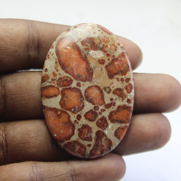 Solid Red Asteroid Jasper Cab. Oval Asteroid Handmade Gemstone Flat Jasper Cabochon For Jewelry, Natural Red Asteroid Stone, Gift For Her