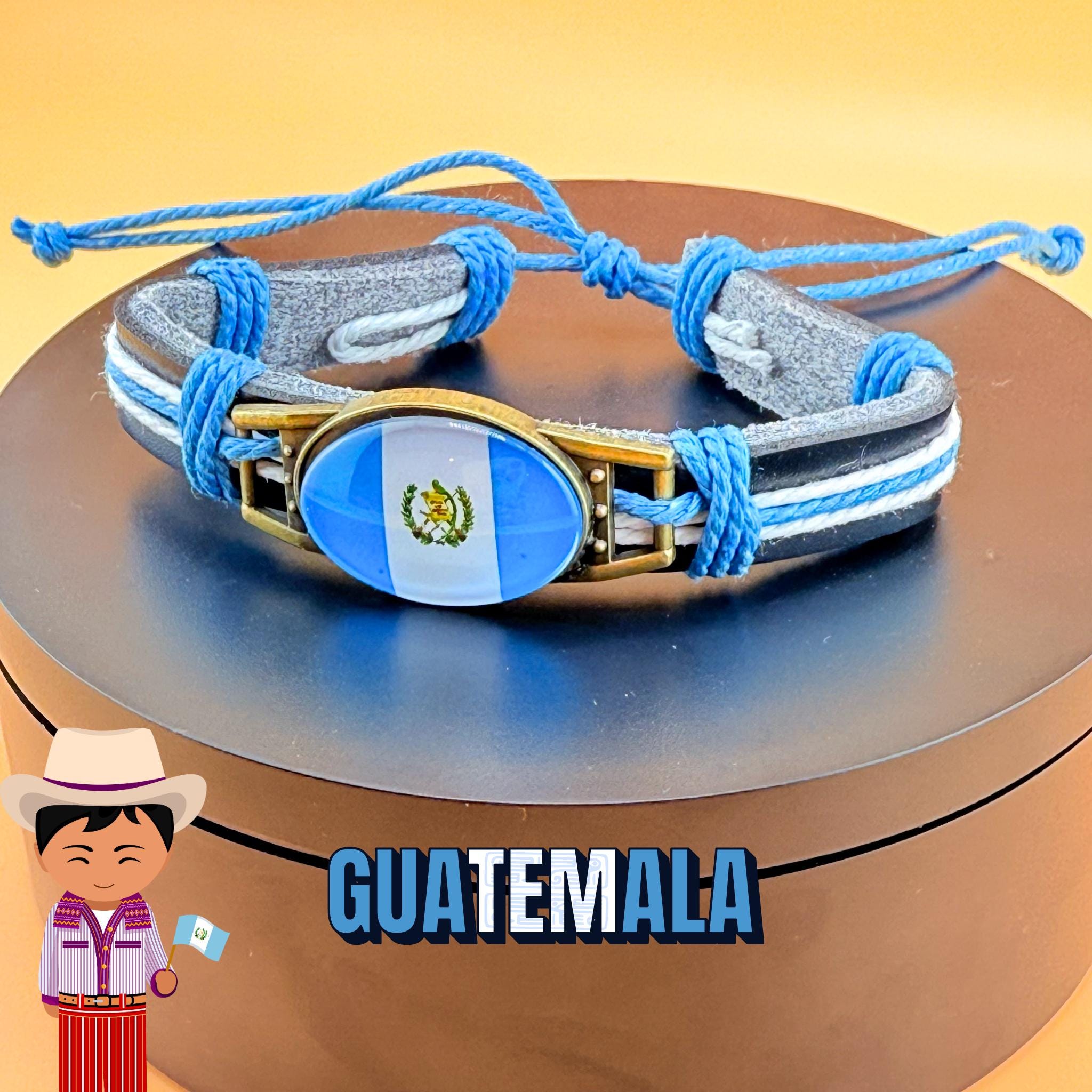4 Pcs Guatemala Flag Silicone Bracelets - Patriotic Rubber Wristbands For National Pride & Events