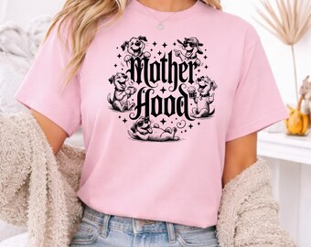 Comfort Colors Mother Hood Dog Shirt, Funny Dog Mom T-Shirt, Cute Puppy Graphic Tee, Dog Lover Gift, Vintage Dog Mom Shirt, Pet Lover Tee