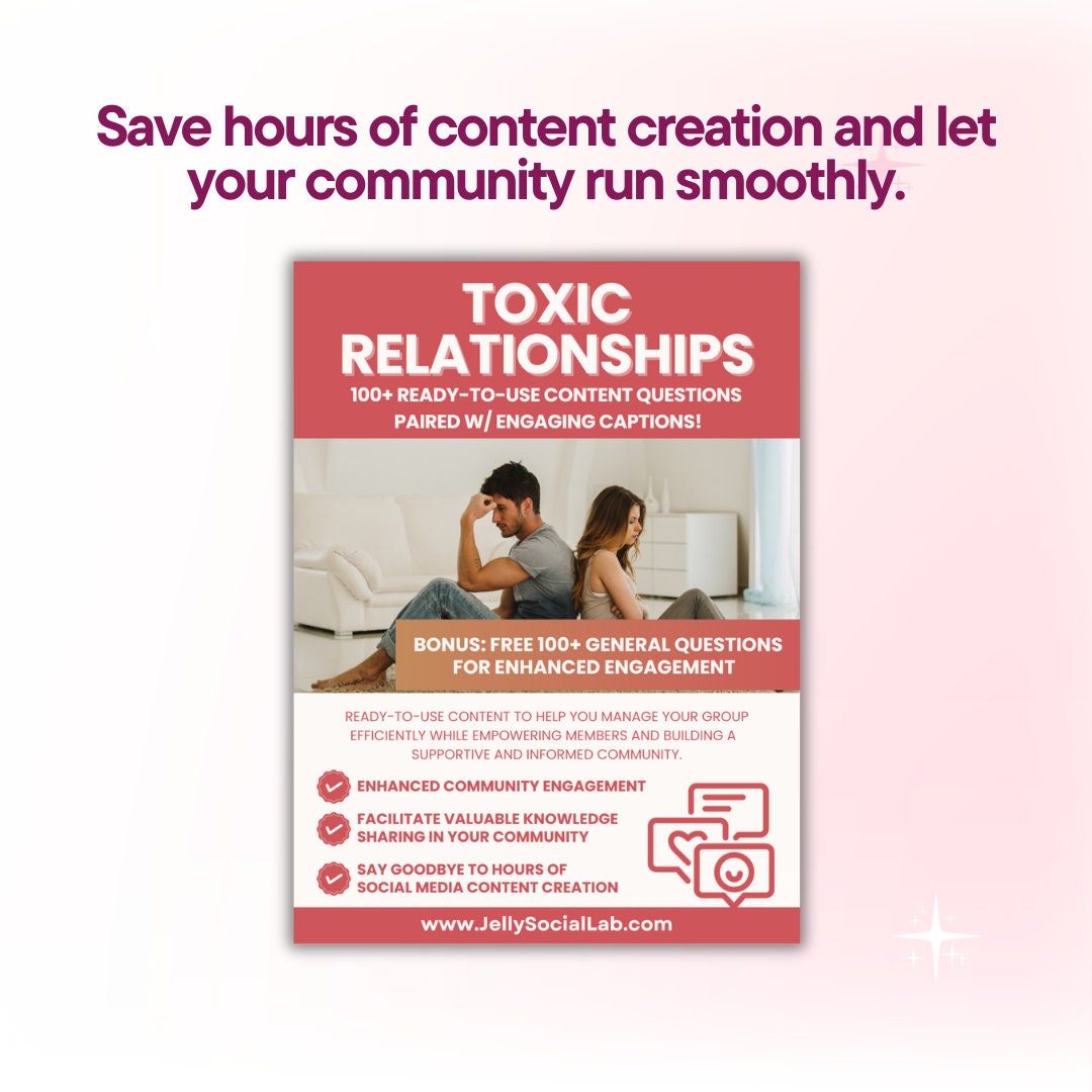 Toxic Relationships Questions Captions Social Media IG Canva Templates ...