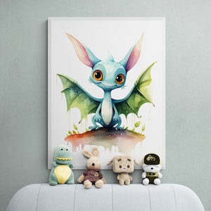 Little Dino, Baby Dinosaur Print, Pteranodon Print, Dinosaur Kids Room, Dinosaur Nursery Art, Nursery Dinosaurs, Children&#39;s Dinosaurs