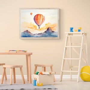 Set of 6 Aviation Prints, Printable Aircraft, Toddler Playroom Poster, Boys Room Wall Art, Airplane Nursery, Watercolor Airplane Prints