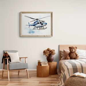 Set of 3 Watercolor Aviation Prints, Aircraft Wall Art, Plane Printable, Aviation Print, Game Room Decor, Nursery Art Printable, Toddler Boy