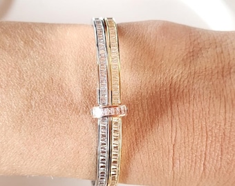 Armreif aus Kristall Stahl