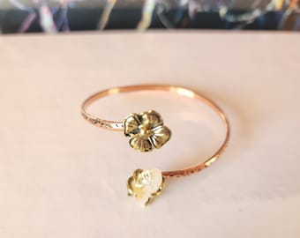 Sitrin doğaltaşlı bakır&bronz bileklik