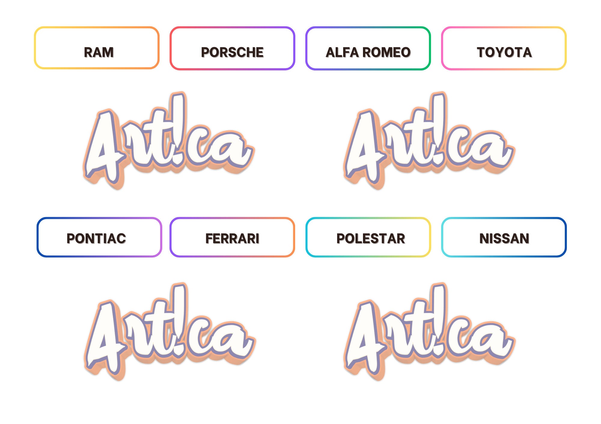 Car Brand Logo Flashcards, Printable & Editable (PDF Download A4 Size ...