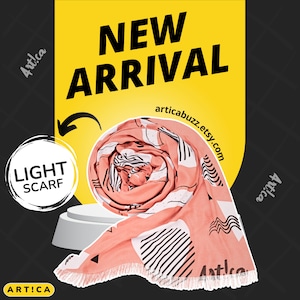 Light Scarf 2024,mordern light scarf,you are unique scarf,Light and Airy Polyester wear,modern faction,womens scarf,Vivid Polyester Blend