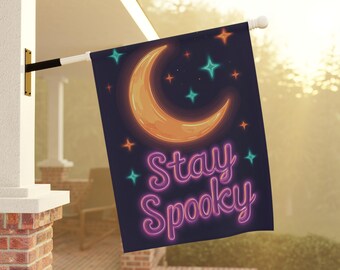 Bandiera di benvenuto di Halloween spettrale: striscione per giardino e casa