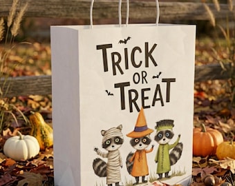 Sacchetto regalo di carta per dolcetto o scherzetto / Sacchetto per caramelle di Halloween