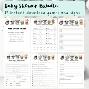 Star Wars Baby Shower Game Bundle: 17 Printable Games (Digital Download)