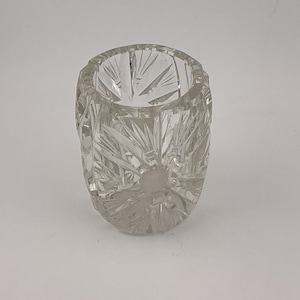 Vintage cut glass toothpick holder