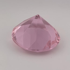 Vintage pink crystal diamond paperweight