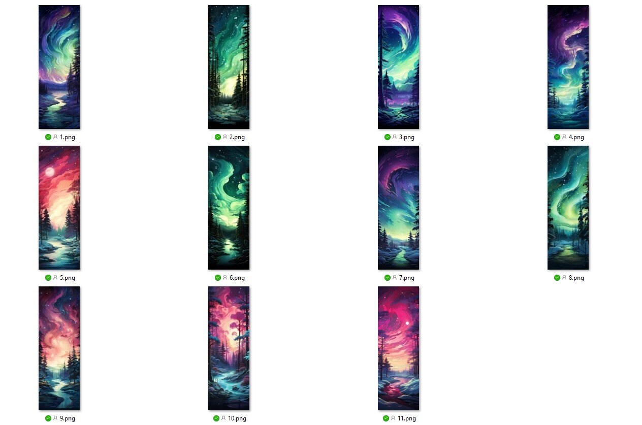 Northern Lights Printable Bookmarks: Bookish Gifts for Book Lovers ...