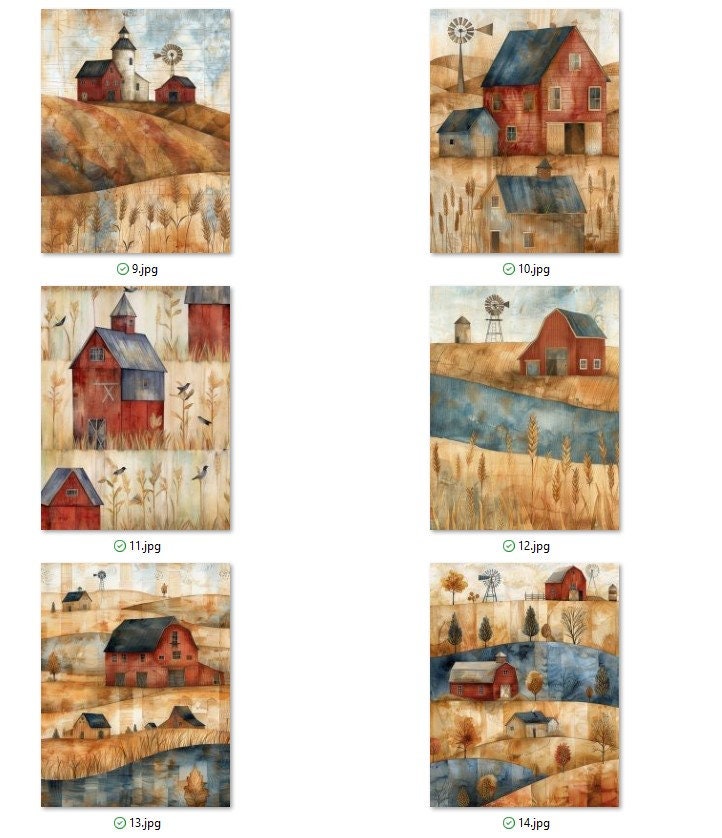 Rustic Farmhouse Junk Journal, Digital Watercolor Countryside Paper ...