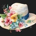 Floral Hat Watercolor Clipart Set Bundle Summer Fashion Clip Art JPG ...