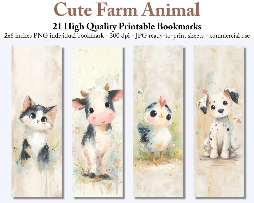 Watercolor Animal Bookmarks: Kids Reading Rewards, Classroom Printable ...