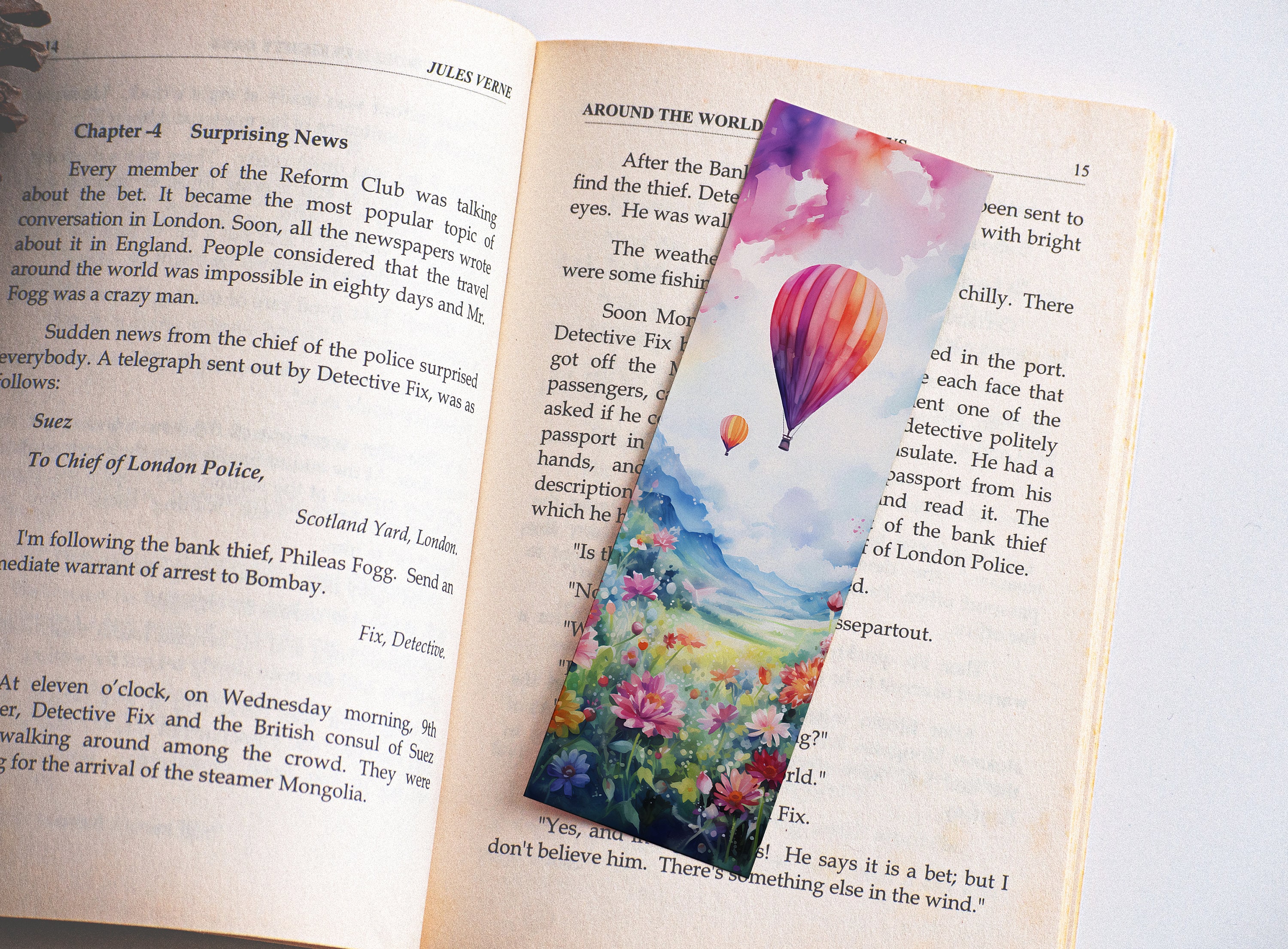 10 Watercolor Hot Air Balloon Printable Bookmarks Digital Download JPG ...