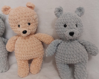 Teddy crocheted amigurumi from chenille
