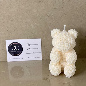 Teddy bear soy wax candle