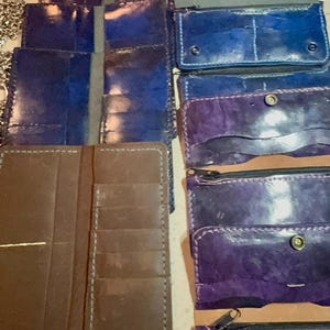 Cartera rodeo de piel catalana hecha a mano y cosida a mano
