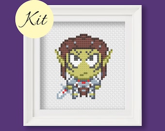Lae'zel Cross Stitch Kit - 1 of 7 BG3 Сompanions Mini Embroidery Kit