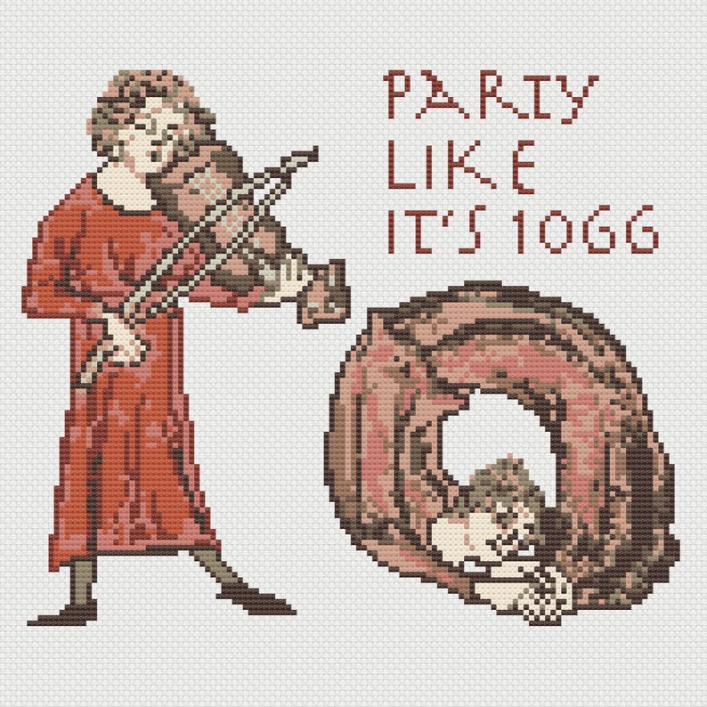 Funny Cross Stitch Pattern [PDF] - Medieval Meme Tapestry 