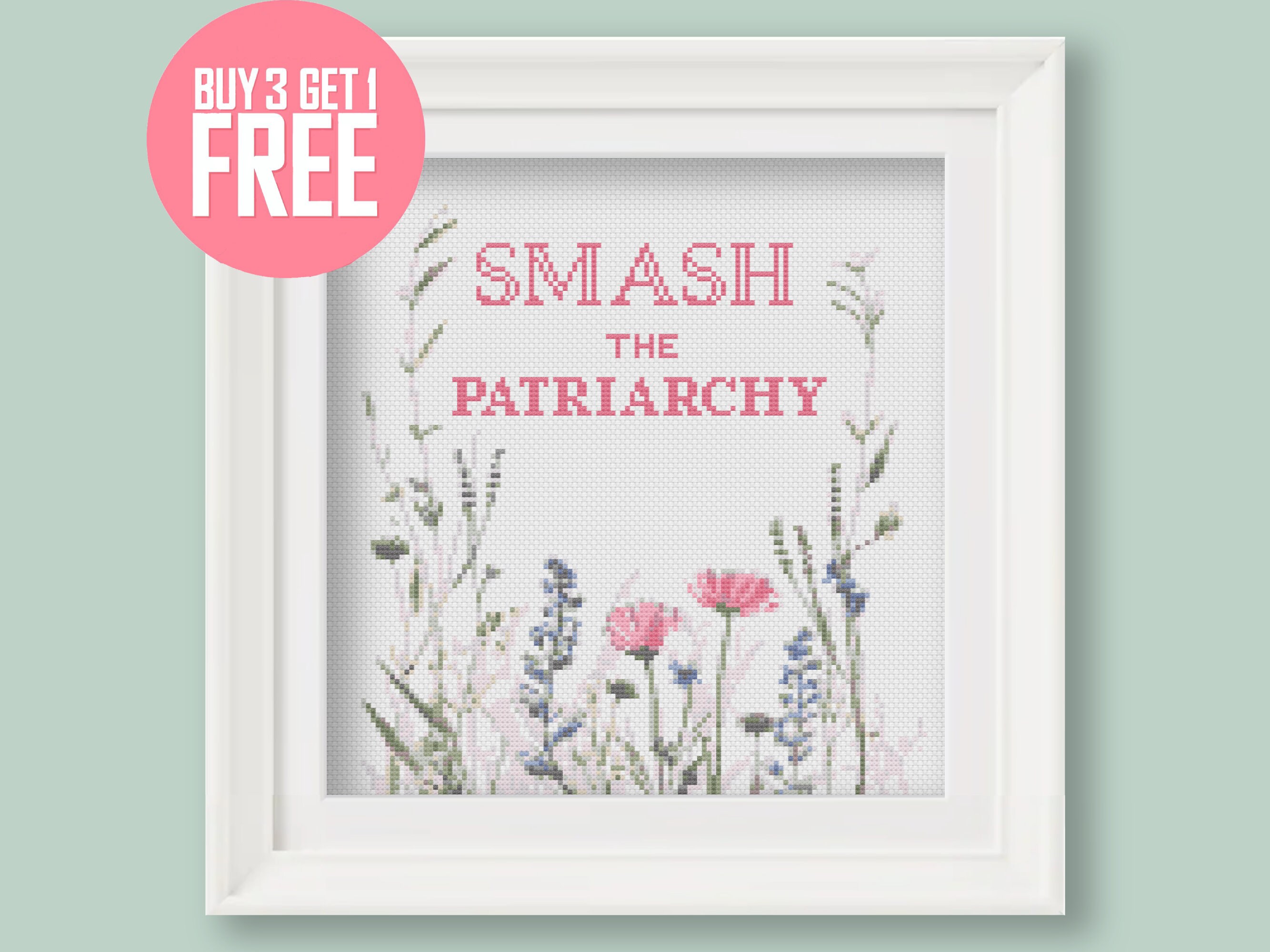 Funny Quote Cross Stitch Pattern PDF smash the - Etsy