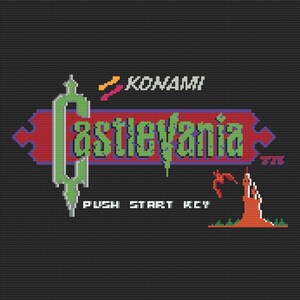 Retro Video Games Cross Stitch Pattern [PDF] - Castlevania Loading ...