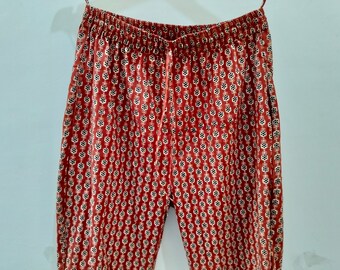 Indische Baumwolle Pyjama Hose: Boho Print Loungewear
